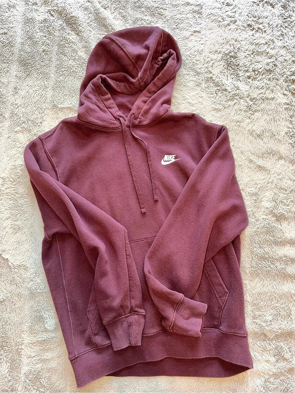 Nike Sportswear Club Fleece Pullover Hoodie Purple Small